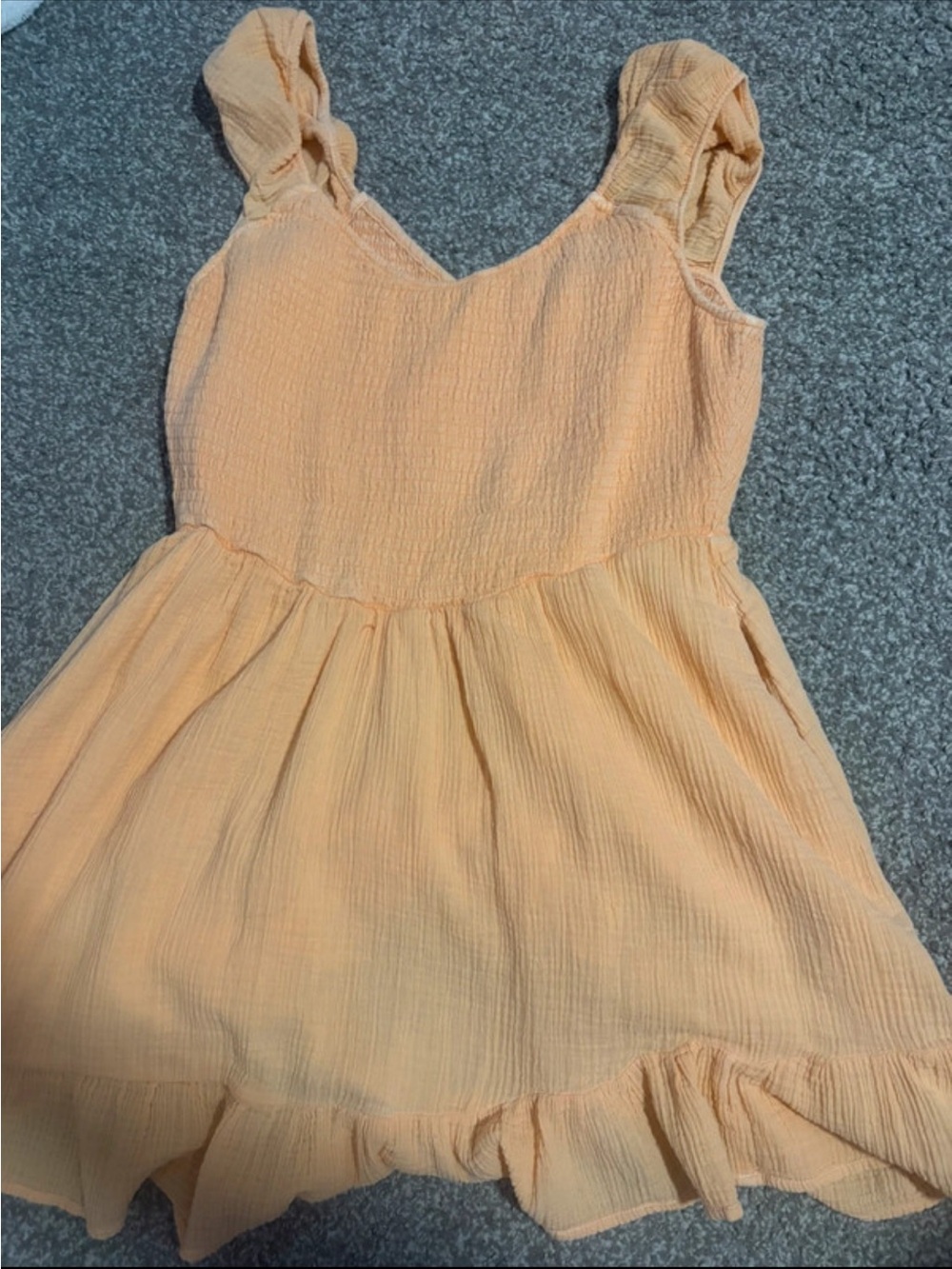Women’s Peach Ruffled Sundress